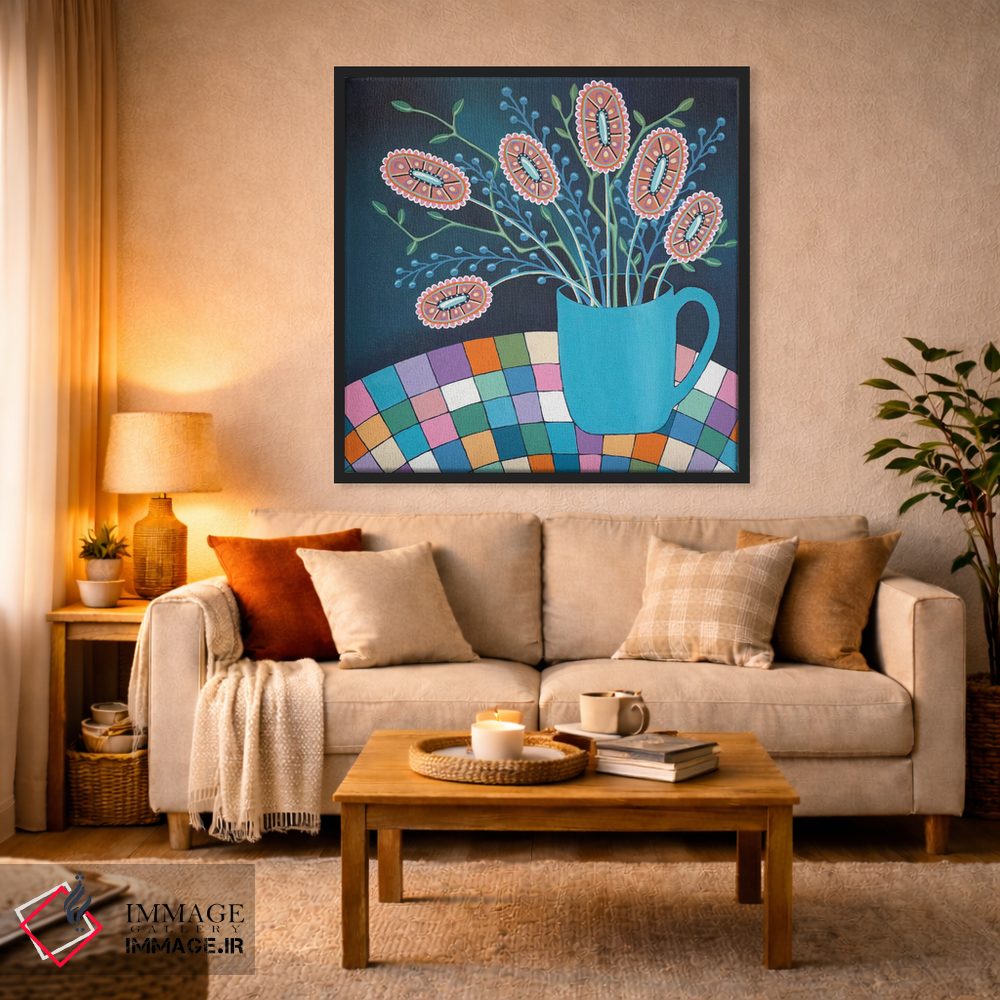 تابلو دکوراتیو فنجان شادی اثر لیزا فرانسیس جاد - D3B