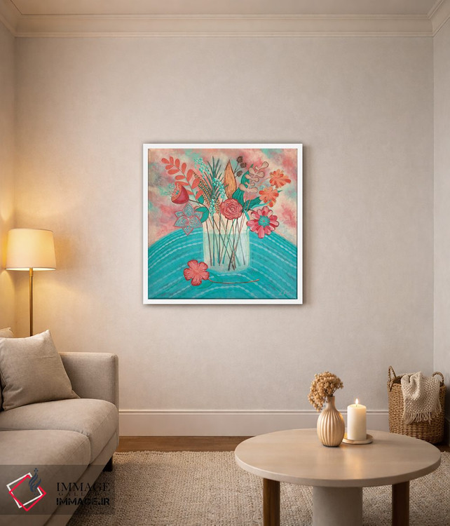 تابلو مدرن شکوفه های لطیف اثر لیزا فرانسیس جاد - D2W