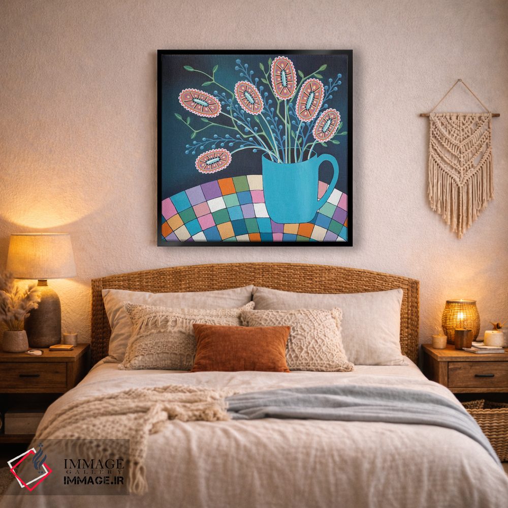 تابلو دکوراتیو فنجان شادی اثر لیزا فرانسیس جاد - D4B