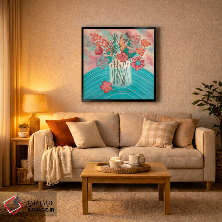 تابلو مدرن شکوفه های لطیف اثر لیزا فرانسیس جاد - D3B