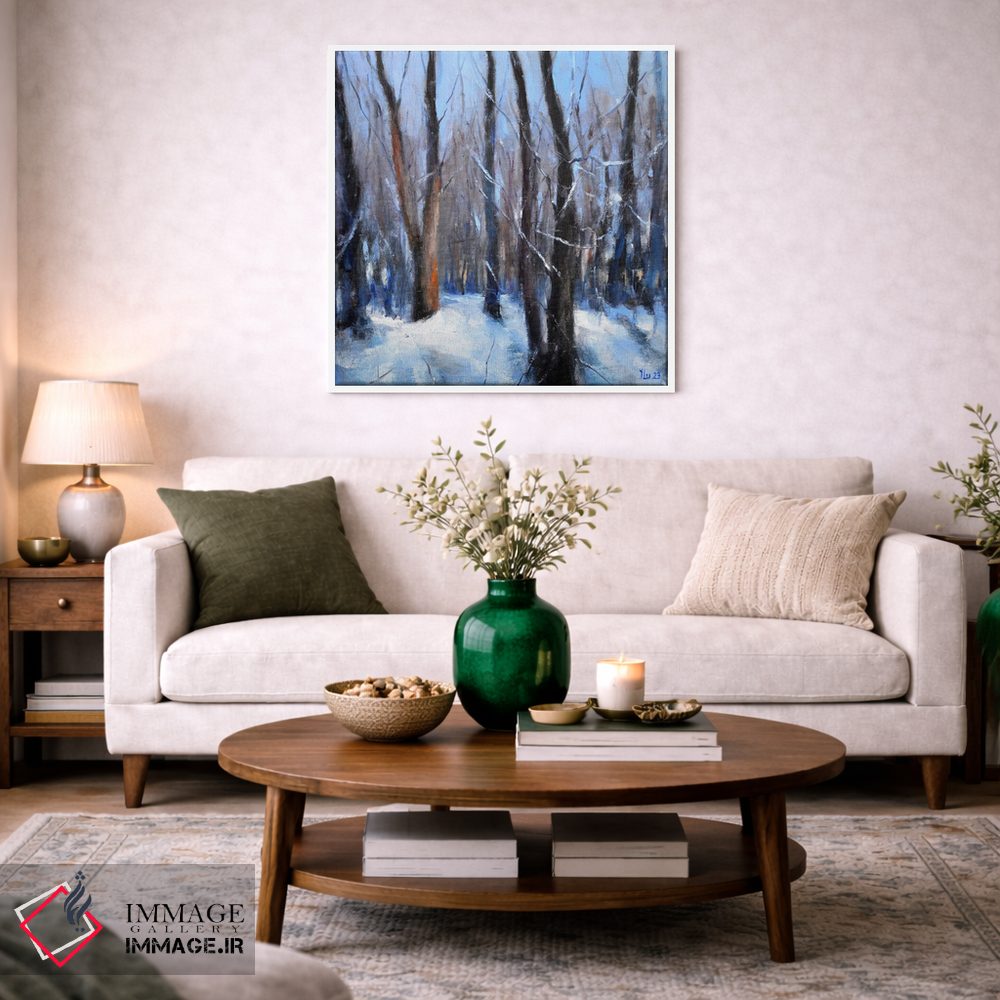 تابلو دکوراتیو جنگل در روزهای ژانویه اثر النا لوکینا - D2W
