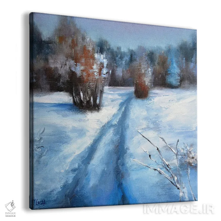 تابلو دکوراتیو مسیر برفی اثر النا لوکینا - نمای پرسپکتیو محصول