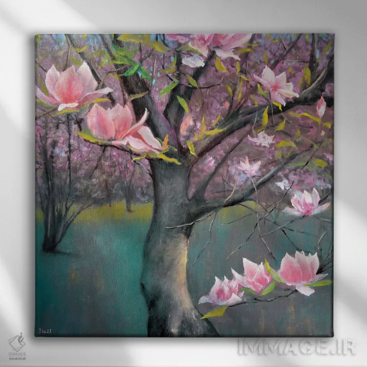 تابلو دکوراتیو درخت زندگی اثر النا لوکینا - نمای روبهرو روی دیوار