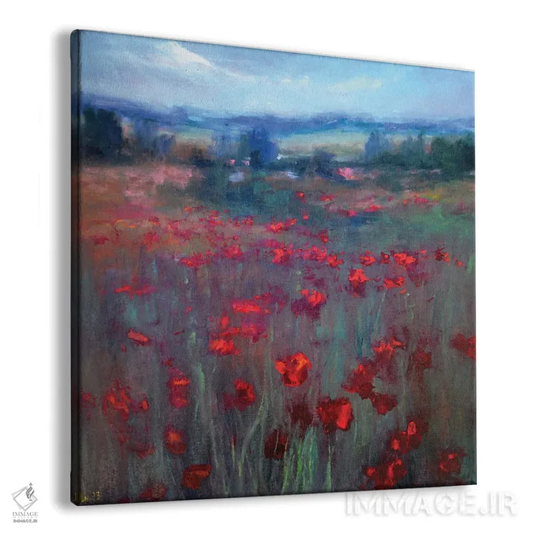 تابلو دکوراتیو شقایق های بهاری اثر النا لوکینا - نمای پرسپکتیو محصول