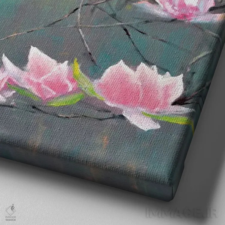 تابلو دکوراتیو درخت زندگی اثر النا لوکینا - نمای نزدیک بافت بوم