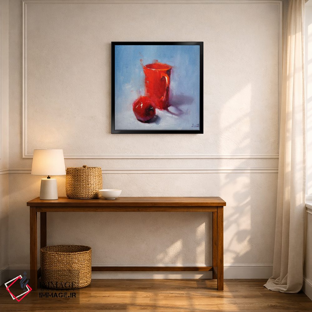 تابلو دکوراتیو قرمز و قرمز اثر النا لوکینا - D6B