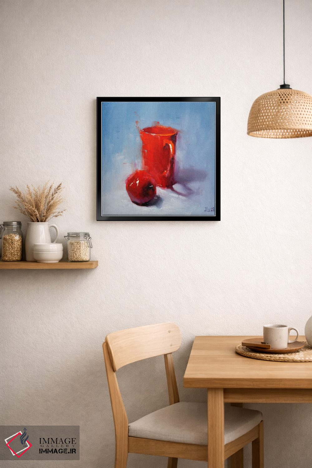 تابلو دکوراتیو قرمز و قرمز اثر النا لوکینا - D5B