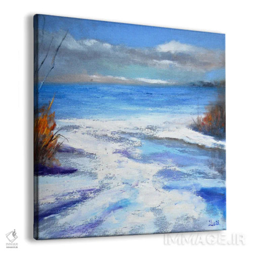 تابلو دکوراتیو ساحل زمستانی اثر النا لوکینا - نمای پرسپکتیو محصول