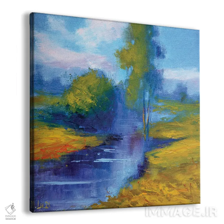 تابلو دکوراتیو چشم انداز روستایی اثر النا لوکینا - نمای پرسپکتیو محصول