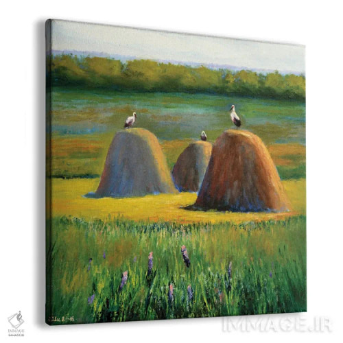 تابلو دکوراتیو ملودی مزرعه اثر النا لوکینا - نمای پرسپکتیو محصول