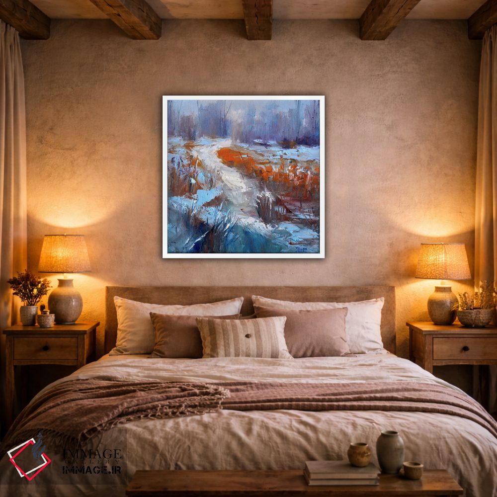 تابلو دکوراتیو طرح زمستانی: مسیر به سمت رودخانه اثر النا لوکینا - D1W