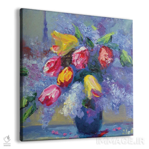 تابلو دکوراتیو گل ها روی پنجره اثر النا لوکینا - نمای پرسپکتیو محصول