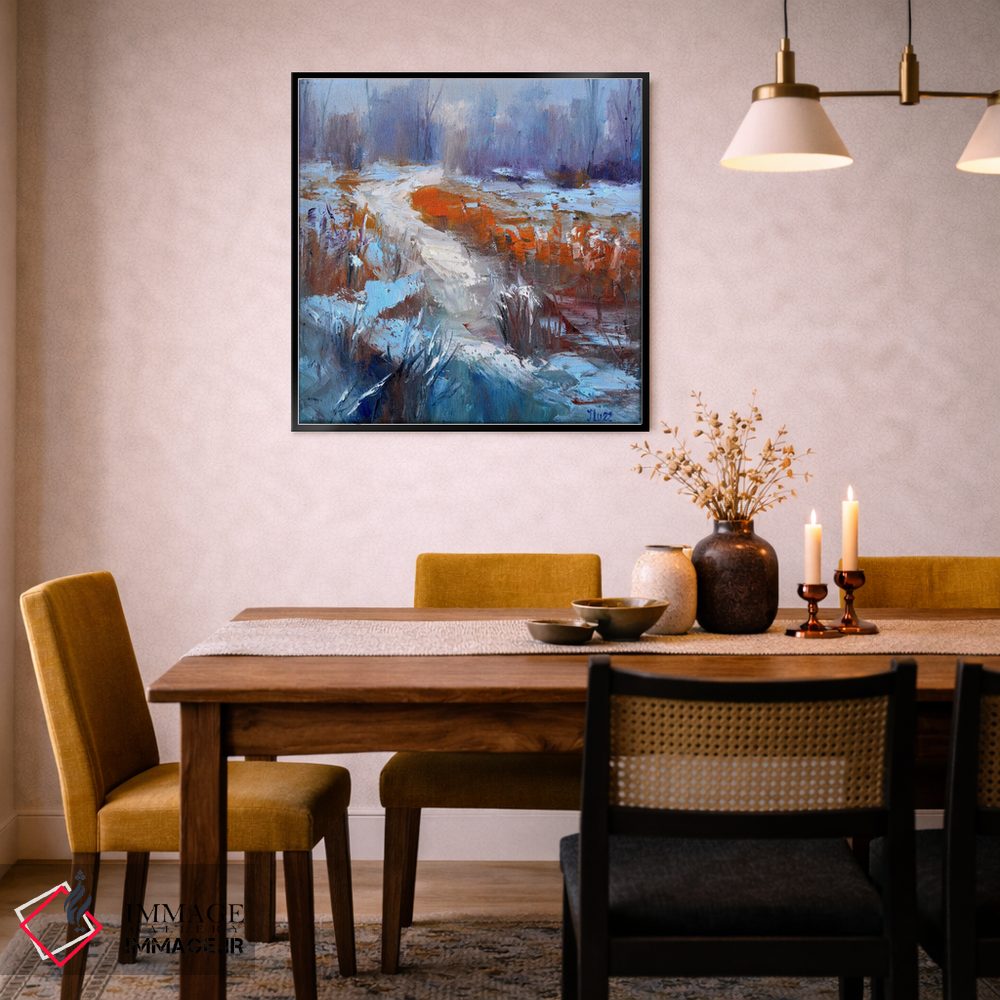 تابلو دکوراتیو طرح زمستانی: مسیر به سمت رودخانه اثر النا لوکینا - D5B