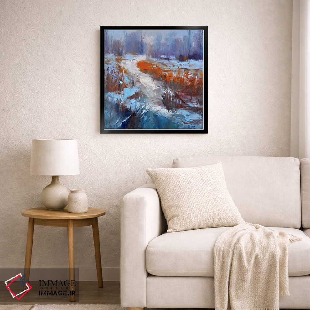تابلو دکوراتیو طرح زمستانی: مسیر به سمت رودخانه اثر النا لوکینا - D6B