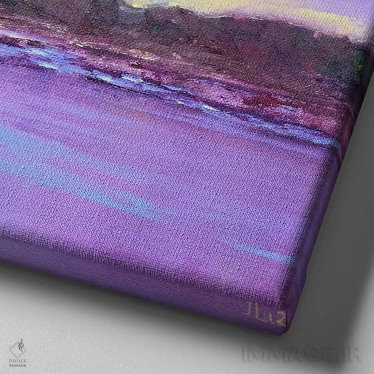 تابلو دکوراتیو سپیده دم در پاریس اثر النا لوکینا - نمای نزدیک بافت بوم