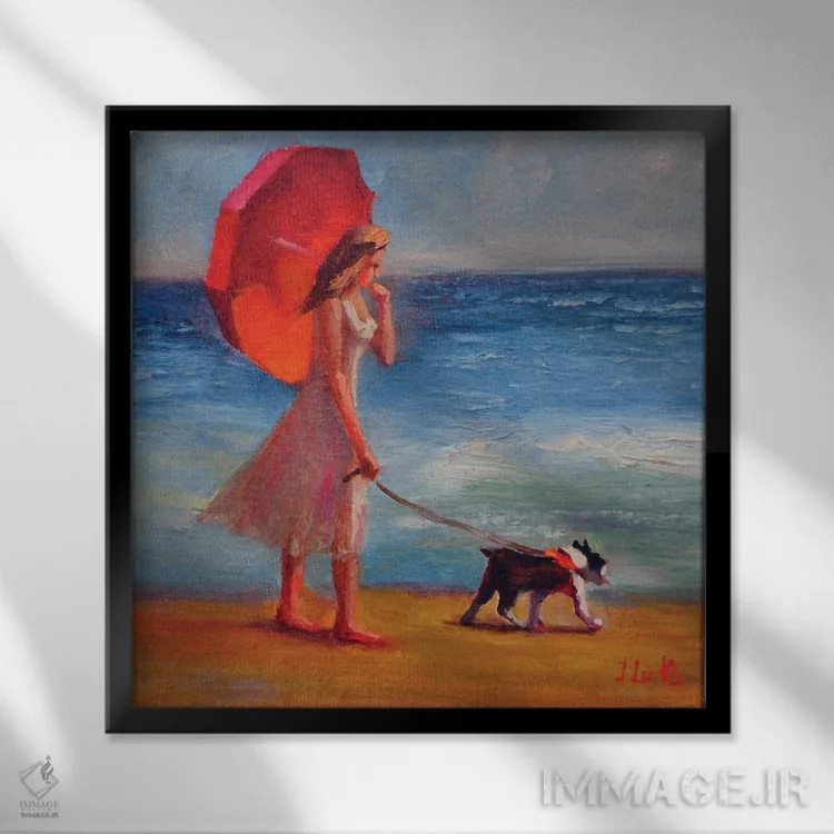 تابلو دکوراتیو روز آفتابی اثر النا لوکینا - نمای قابدار مشکی