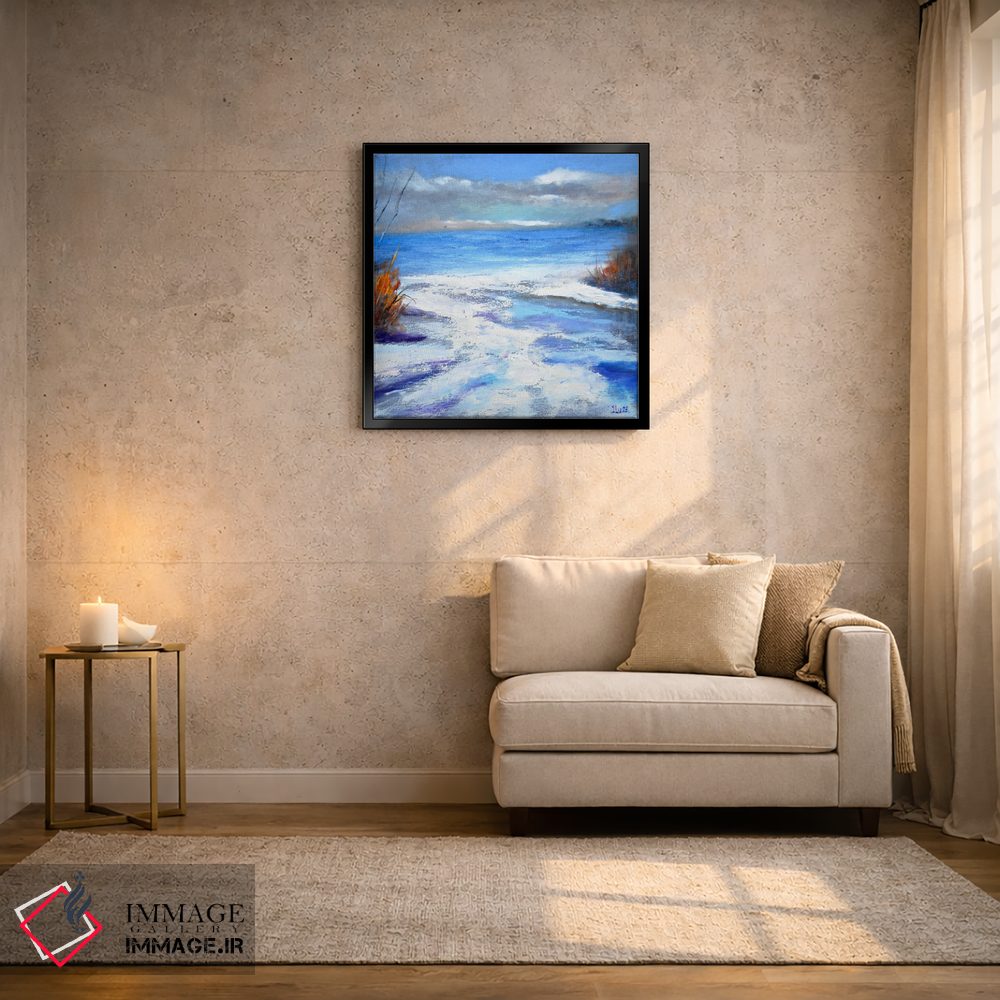 تابلو دکوراتیو ساحل زمستانی اثر النا لوکینا - D3B