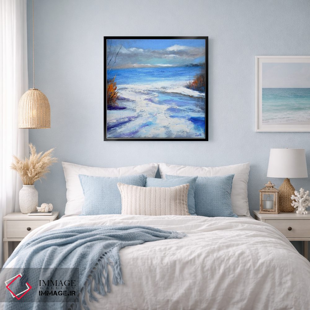 تابلو دکوراتیو ساحل زمستانی اثر النا لوکینا - D4B