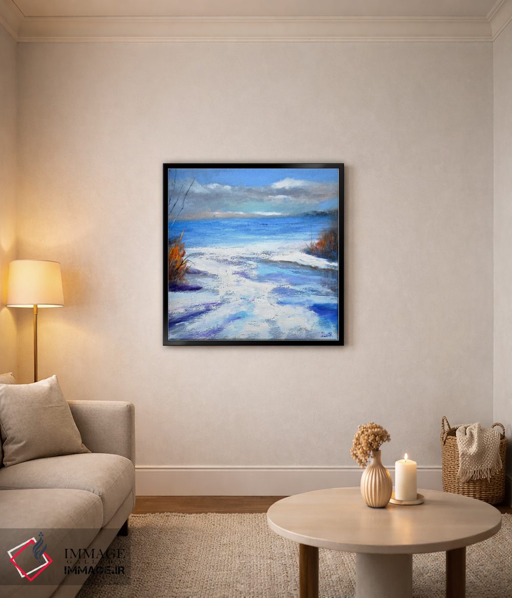 تابلو دکوراتیو ساحل زمستانی اثر النا لوکینا - D5B