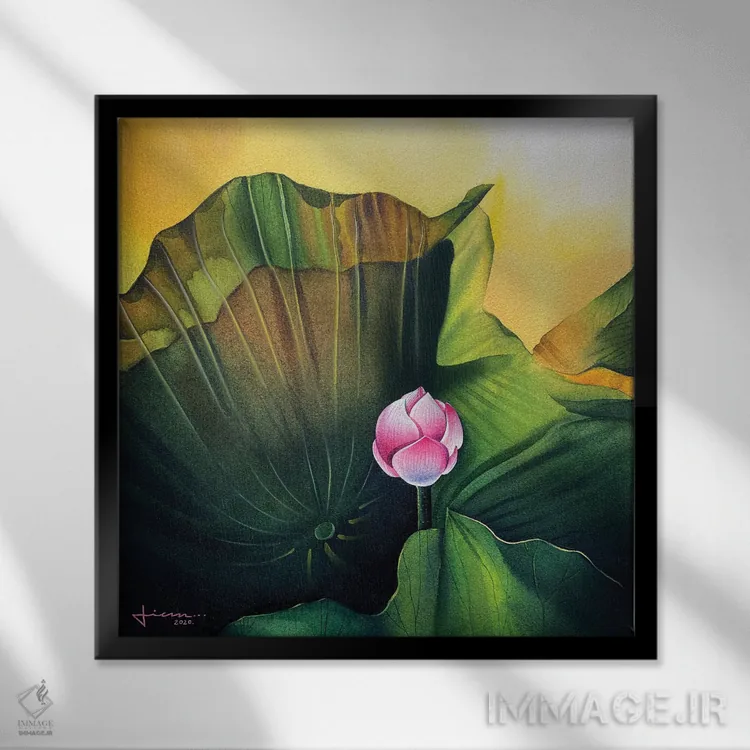 تابلو دکوراتیو شکوفه II اثر لیام کوموات - نمای قابدار مشکی