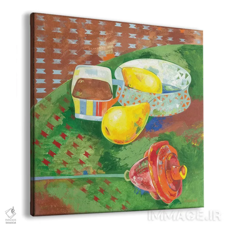 تابلو انتزاعی قهوه برای تو اثر نلی لوکاشیک - نمای پرسپکتیو محصول