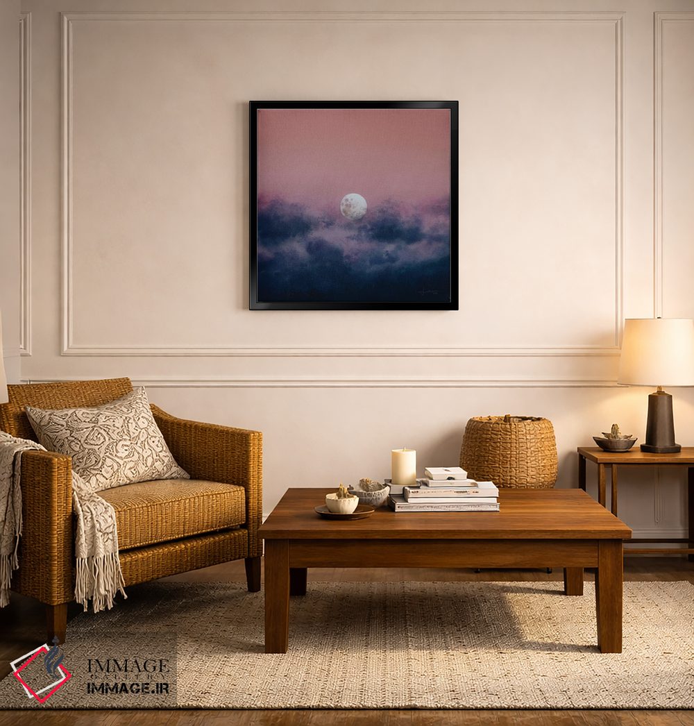 تابلو دکوراتیو ماه گرگ و میش اثر لیام کوموات - D5B