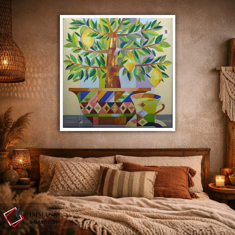 تابلو دکوراتیو چای لیمو اثر نلی لوکاشیک - D1W