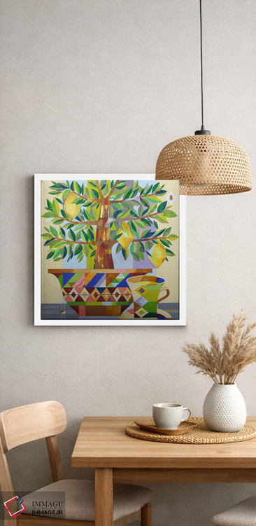 تابلو دکوراتیو چای لیمو اثر نلی لوکاشیک - D2W