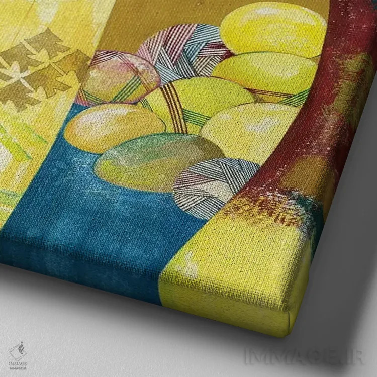 تابلو دکوراتیو دونا اثر نلی لوکاشیک - نمای نزدیک بافت بوم