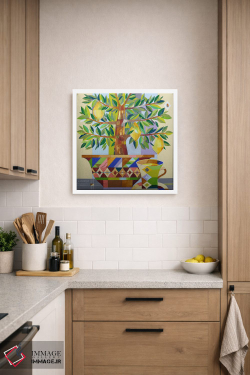 تابلو دکوراتیو چای لیمو اثر نلی لوکاشیک - D6W