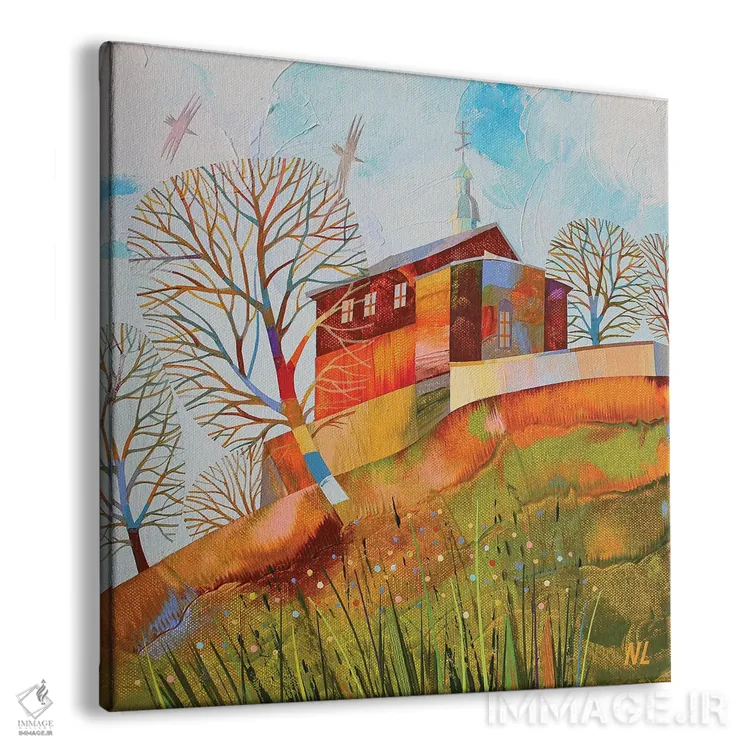 تابلو دکوراتیو چشم انداز شهر اثر نلی لوکاشیک - نمای پرسپکتیو محصول
