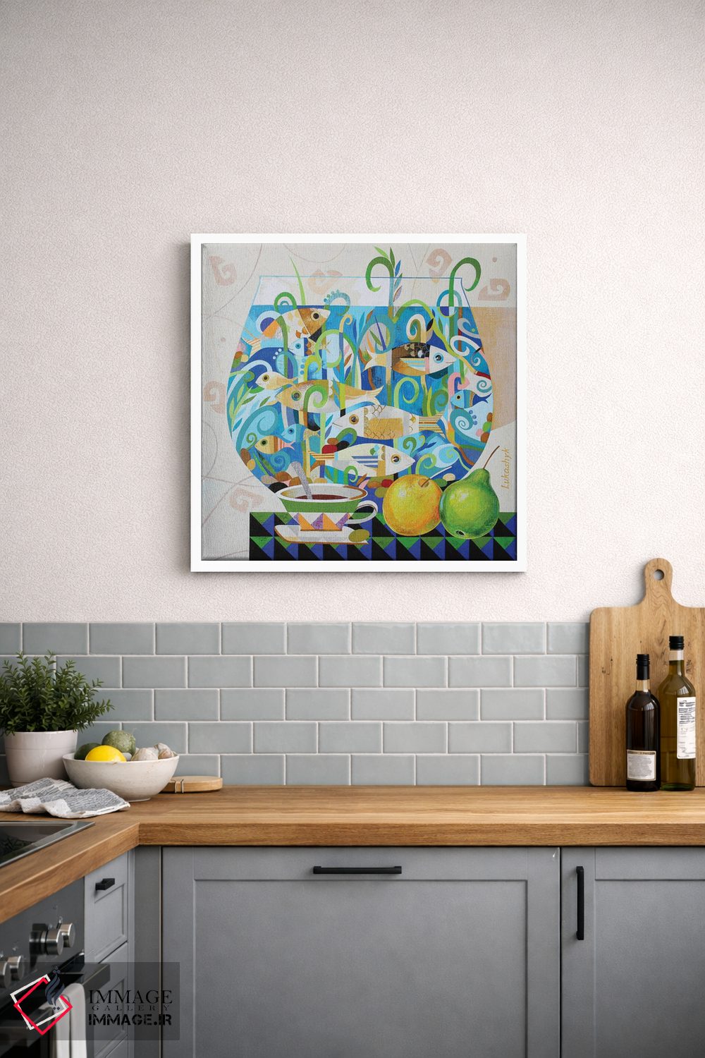 تابلو دکوراتیو ده ماهی اثر نلی لوکاشیک - D2W