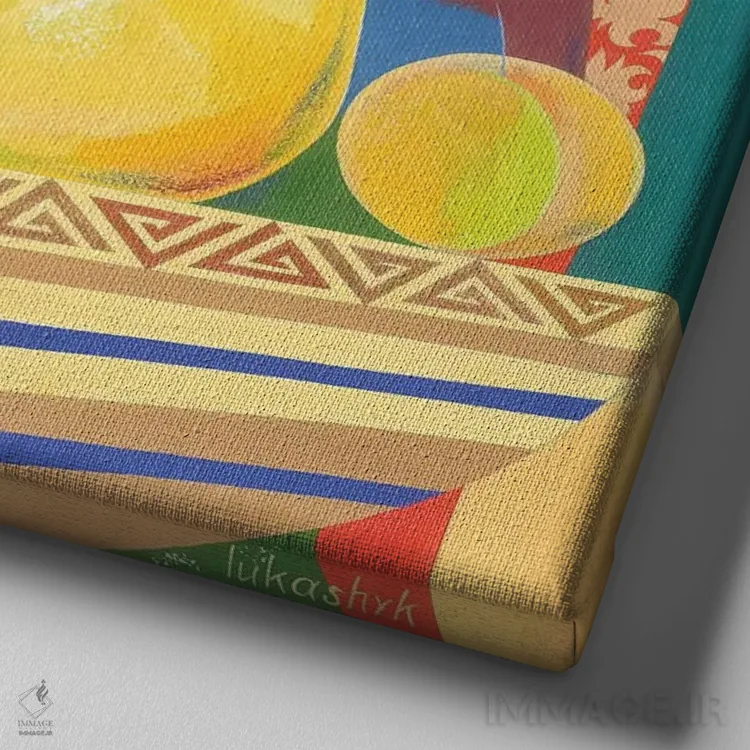 تابلو دکوراتیو باروری اثر نلی لوکاشیک - نمای نزدیک بافت بوم