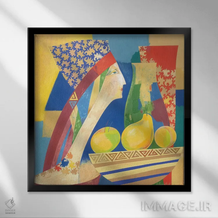 تابلو دکوراتیو باروری اثر نلی لوکاشیک - نمای قابدار مشکی