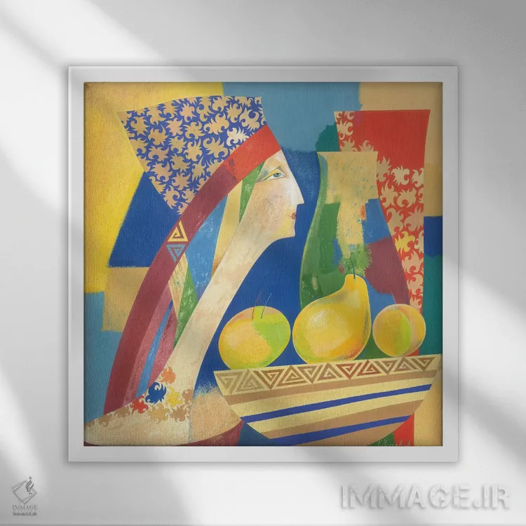 تابلو دکوراتیو باروری اثر نلی لوکاشیک - نمای قابدار سفید