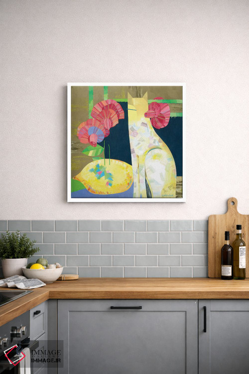 تابلو انتزاعی گربه مرکباتی اثر نلی لوکاشیک - D2W