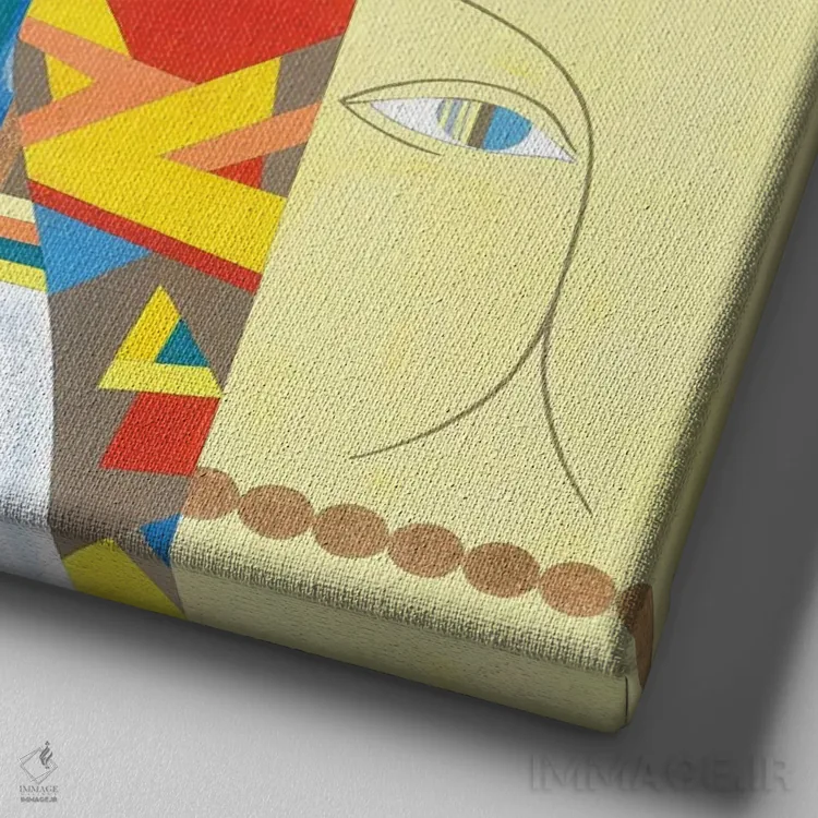 تابلو دکوراتیو نزدیک شادی اثر نلی لوکاشیک - نمای نزدیک بافت بوم