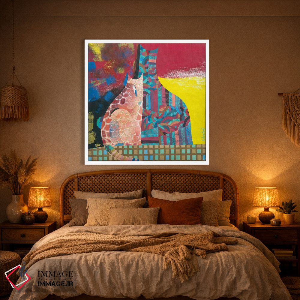 تابلو انتزاعی متفاوت اثر نلی لوکاشیک - D1W