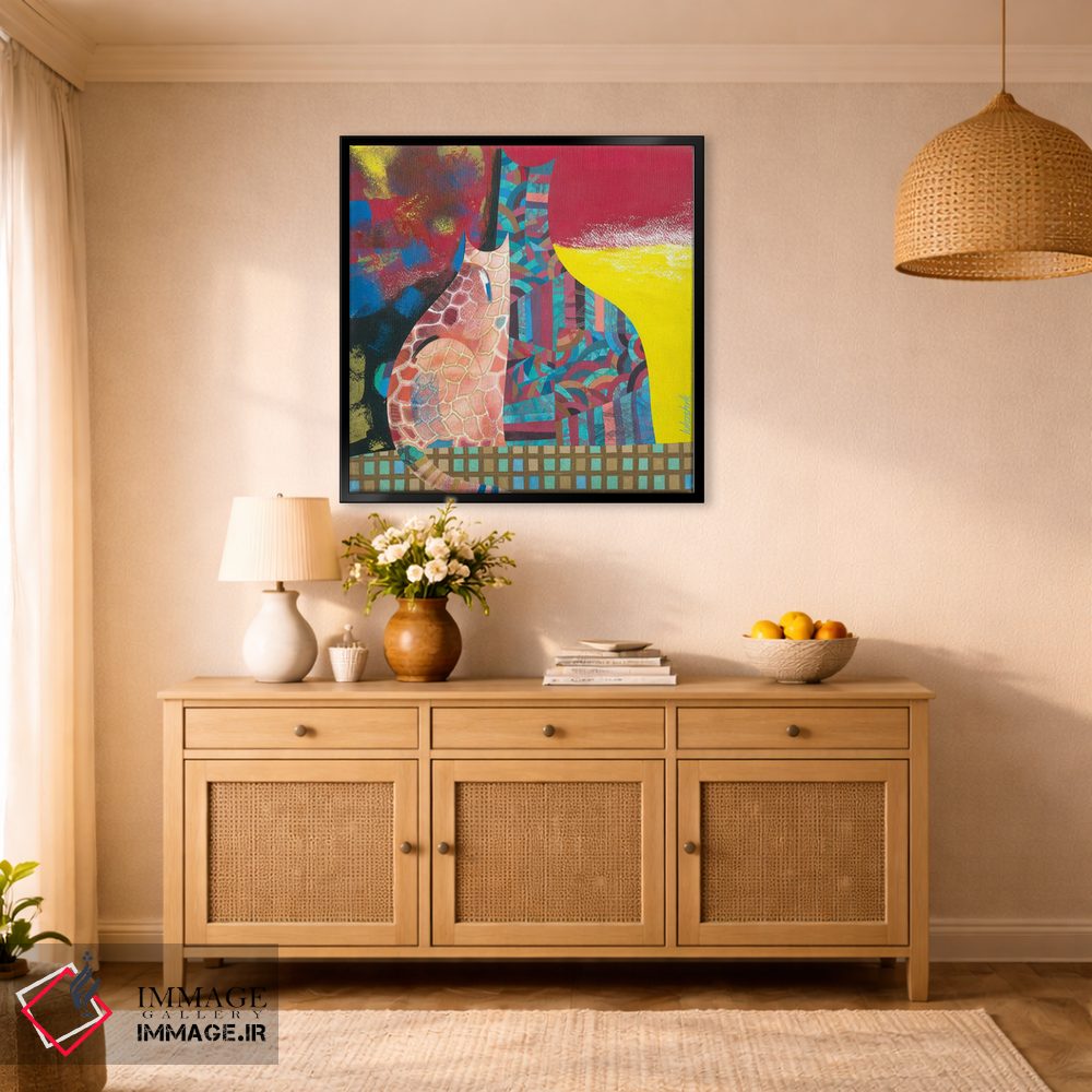 تابلو انتزاعی متفاوت اثر نلی لوکاشیک - D2B