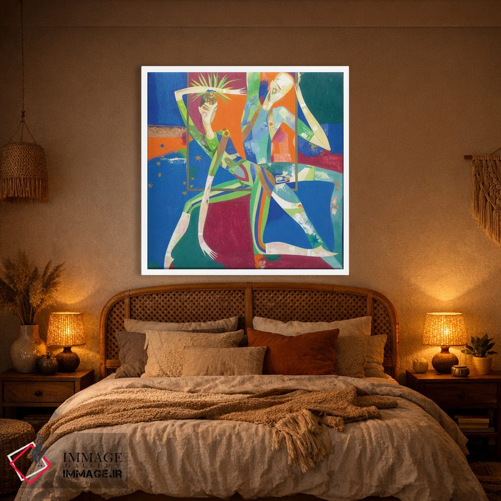 تابلو دکوراتیو در نور نورافکن ها ۲ اثر نلی لوکاشیک - D1W