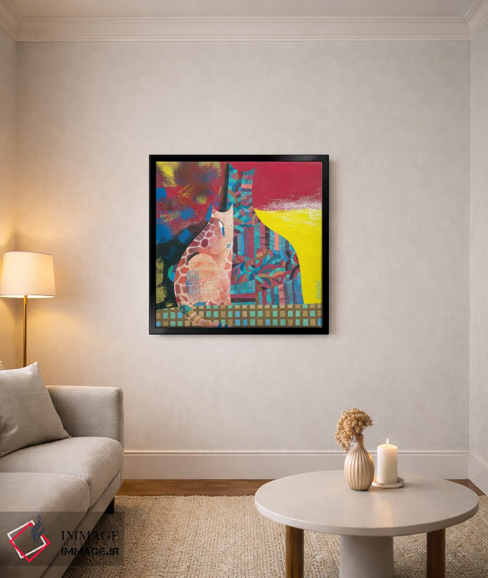 تابلو انتزاعی متفاوت اثر نلی لوکاشیک - D4B