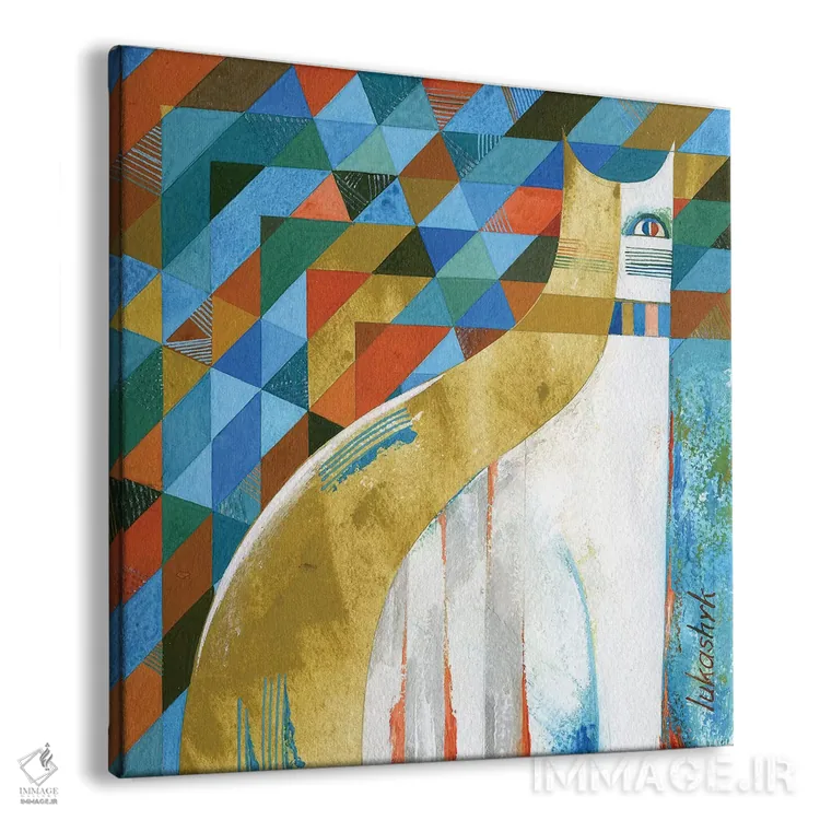 تابلو دکوراتیو در پنجره شیشه ای رنگی اثر نلی لوکاشیک - نمای پرسپکتیو محصول