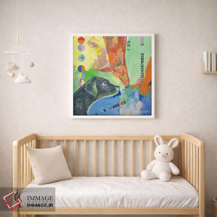 تابلو انتزاعی سگ هایی که دوست داریم اثر نلی لوکاشیک - D1W
