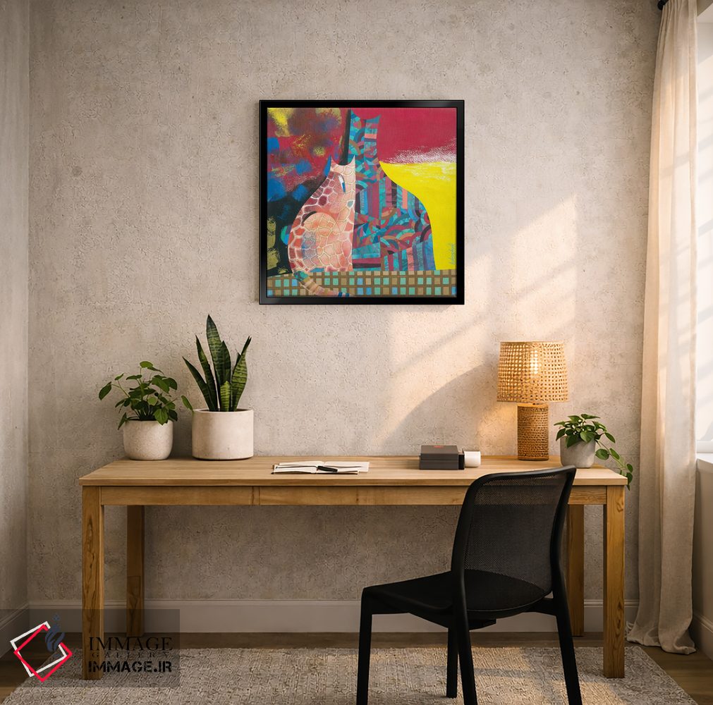 تابلو انتزاعی متفاوت اثر نلی لوکاشیک - D6B