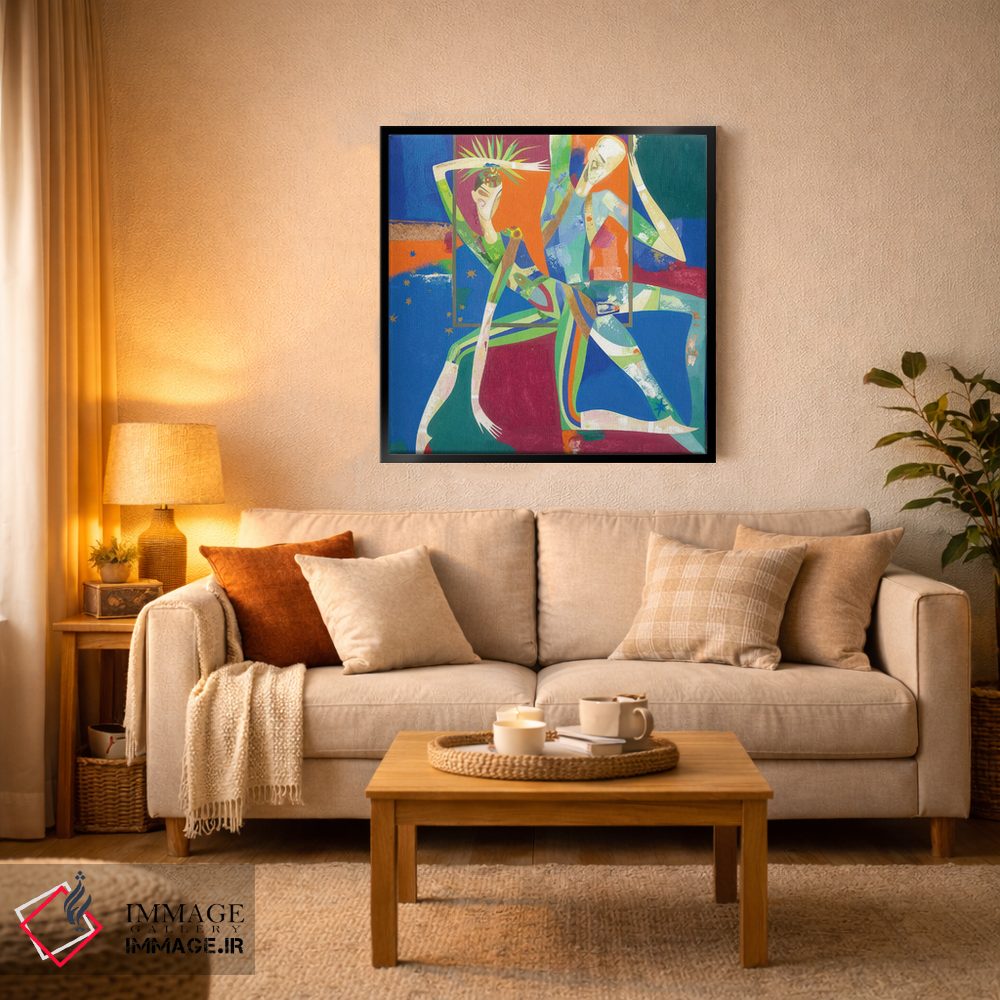 تابلو دکوراتیو در نور نورافکن ها ۲ اثر نلی لوکاشیک - D3B