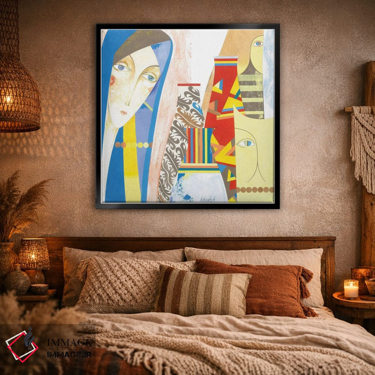 تابلو دکوراتیو نزدیک شادی اثر نلی لوکاشیک - D1B