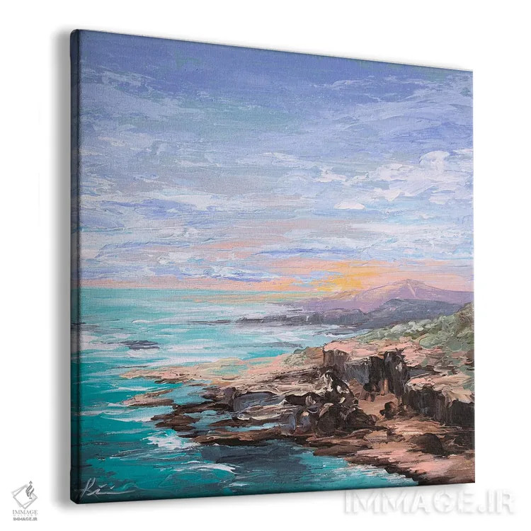 تابلو انتزاعی ساحل کالیفرنیا اثر لینزی کیوی - نمای پرسپکتیو محصول