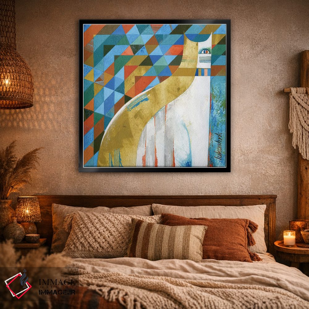 تابلو دکوراتیو در پنجره شیشه ای رنگی اثر نلی لوکاشیک - D1B