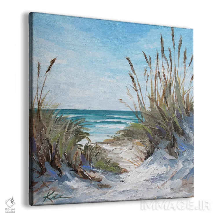 تابلو انتزاعی چمن ساحلی اثر لینزی کیوی - نمای پرسپکتیو محصول