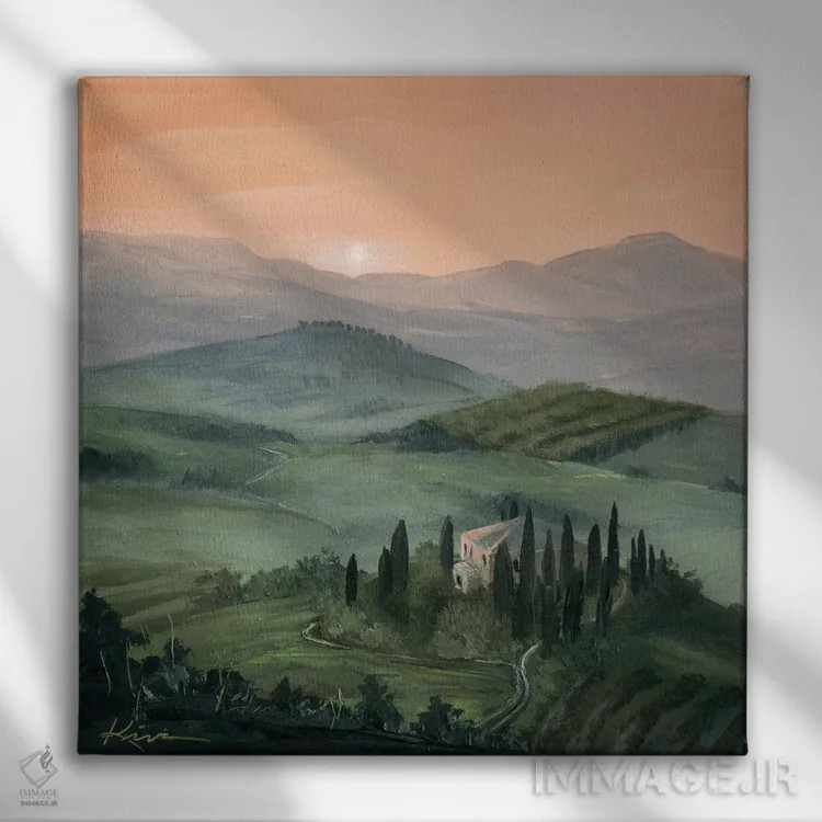 تابلو دکوراتیو توسکانی اثر لینزی کیوی - نمای روبهرو روی دیوار